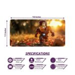 Iron Man Gaming Mouse Pad | Avengers Anime Mouse Pad Large 11x23 Inch | Extended Gaming Desk Mat | 3mm Thick - Image 2