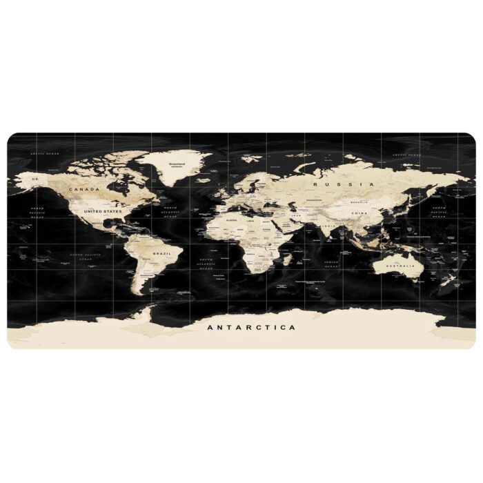 World Map Gaming Mouse Pad | Desk Mat | Non-Slip Rubber Base | Computer Laptop | Keyboard Mouse Pad for Office & Home |  Extended Size (11 x 23 Inch) - Image 3