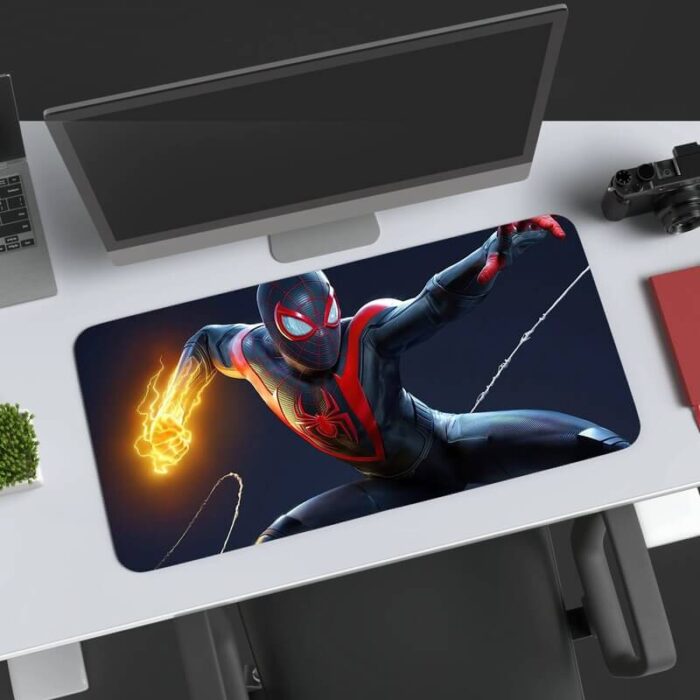 Spiderman Gaming Mouse Pad Miles Morales | Large Anime Mouse Pad | 3mm Thick with Anti-Skid Rubber Base | Size (11 x 23 Inch) - Image 5