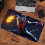 Spiderman Gaming Mouse Pad Miles Morales | Large Anime Mouse Pad | 3mm Thick with Anti-Skid Rubber Base | Size (11 x 23 Inch)