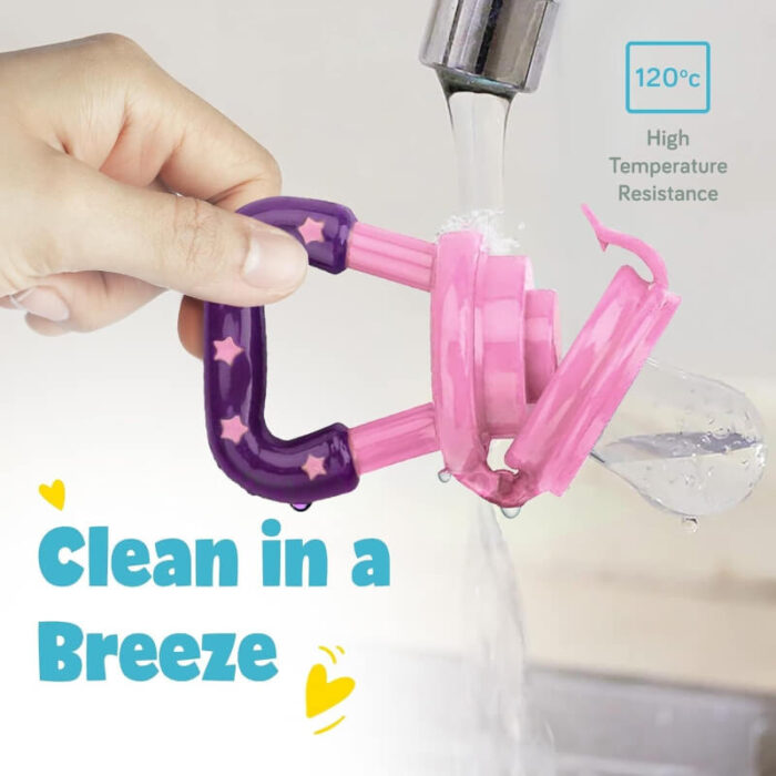 fruit feeder (4) SHUBONIK Baby Fruit Feeder Pacifier β Safe Silicone Nibbler for Newborns & Infants | BPA-Free Fresh Food Feeder for Teething & Weaning - Image 4